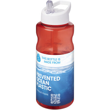 H2O Active® Eco Big Base 1 літрова спортивна пляшка червоний, білий - 21017921- Фото №2