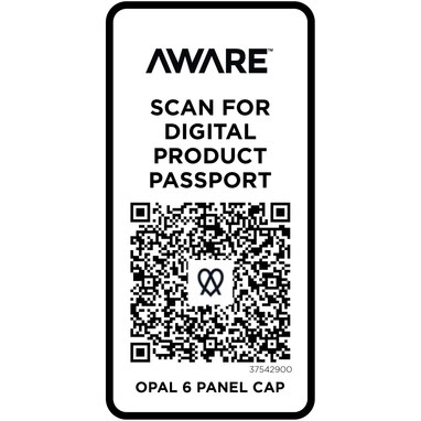 Opal с 6 панелями Aware™ кепка из переработанных материалов сплошной черный - 37542900- Фото №5
