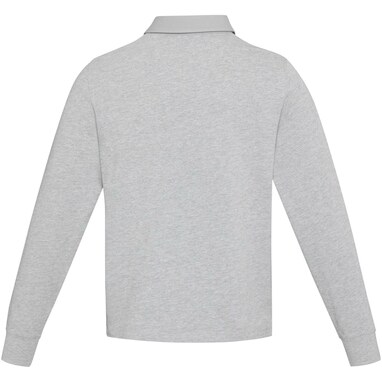 Органическая рубашка-поло Clyde унисекс серый яркий - 38237805- Фото №3