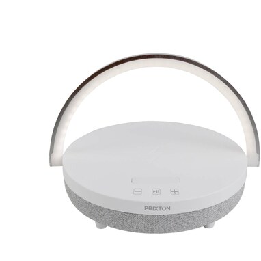 Prixton динамик Bluetooth® 4-в-1 мощностью 10 Вт со светодиодной подсветкой и базой для беспроводной зарядки белый - 2PA16001- Фото №1