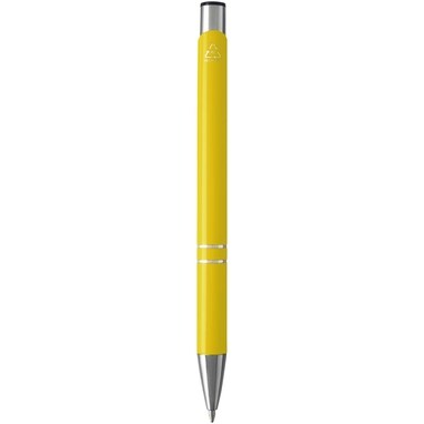 Шариковая ручка Moneta из переработанного алюминия желтый - 10798411- Фото №4