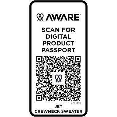 Jet унисекс Aware™ свитер с круглым вырезом из переработанных материалов темно-синий  размер XXL - 37543555- Фото №5