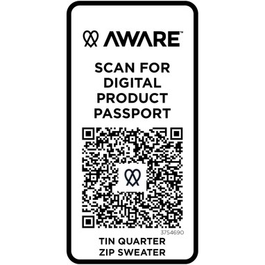 Tin унисекс-свитер с молнией на четверть из переработанных материалов Aware™  сплошной черный  размер S - 37546901- Фото №5