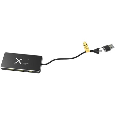 SCX.design H20 USB-концентратор 8-в-1 с двойным входом и 6 портами сплошной черный - 2PX16590- Фото №4