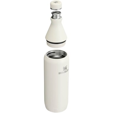 Пляшка для води Stanley All Day Slim об'ємом 600 мл кремовий - 10088210- Фото №3