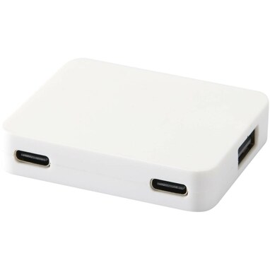 Gaia 4-портовий USB-концентратор з виходом USB-A та Type-C та подвійним входом - виготовлений з переробленого пластику білий - 12444901- Фото №1 Gaia 4-портовий USB-концентратор з виходом USB-A та Type-C та подвійним входом - виготовлений з переробленого пластику білий - 12444901- Фото №1