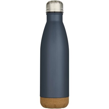 Бутылка для воды Cove из нержавеющей стали с двойными стенками и вакуумной изоляцией, объемом 500 мл, с пробковыми деталями синий - 10089255- Фото №2