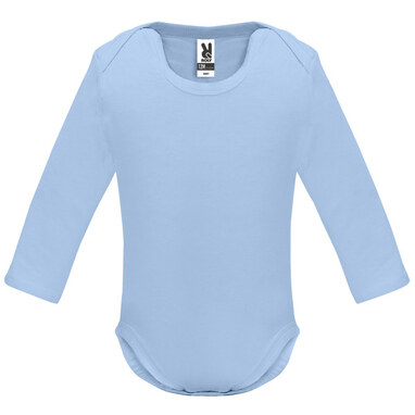 HONEY L/S Боди гладкой вязки для младенца с длинным рукавом небесно-голубой  размер 6 MESES - BD72023510- Фото №1