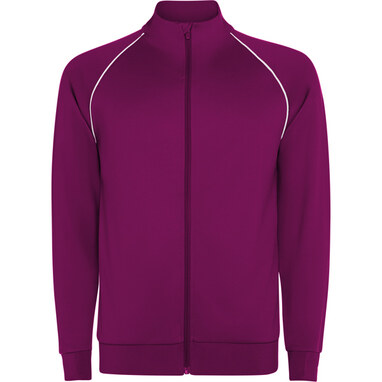 Спортивний світшот з високою горловиною, рукавами реглан та передньою застібкою-блискавкою рожево-бузковий  розмір L - CQ04370363- Фото №1