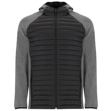 MINSK Куртка мужская комбинированная из двух тканей: heather black, black  размер M - CQ11200202243- Фото №1