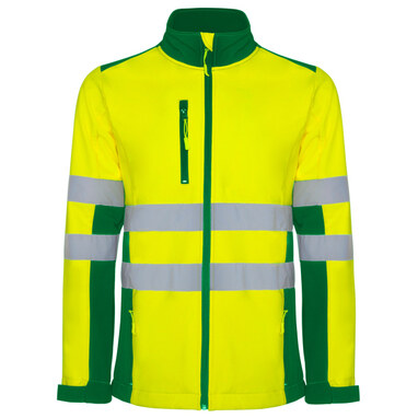 Двокольорова куртка SoftShell підвищеної видимості garden green, fluor yellow  розмір XL - HV93030452221- Фото №1