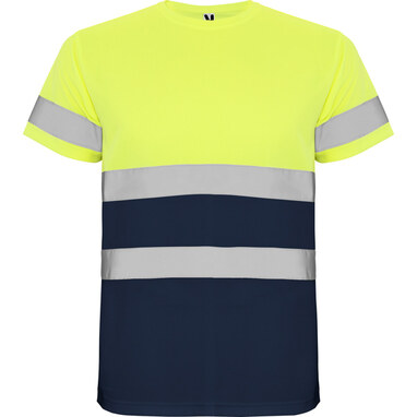 DELTA Спортивная футболка с коротким рукавом высокой видимости navy blue, fluor yellow  размер XL - HV93100455221- Фото №1