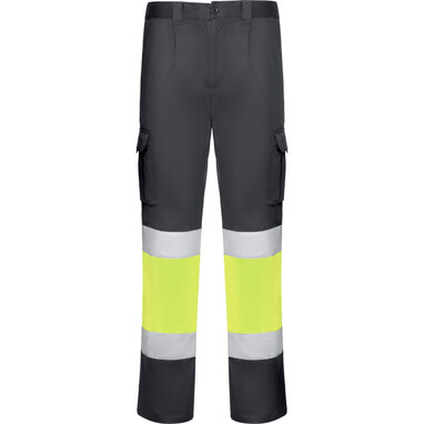 Світловідбиваючі подовжені штани з кількома кишенями свинцевий, флуор жовтий  розмір 44 - HV93125823221- Фото №1