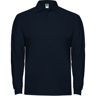 ESTRELLA L/S Сорочка-поло з довгим рукавом темно-синій  розмір M - PO66350255- Фото №1