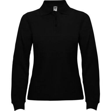 ESTRELLA WOMAN L/S Сорочка-поло з довгим рукавом чорний  розмір XL - PO66360402- Фото №1