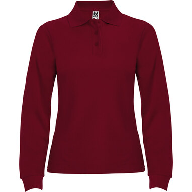 ESTRELLA WOMAN L/S Приталенное поло (slim fit) с длинным рукавом гранатовый  размер M - PO66360257- Фото №1