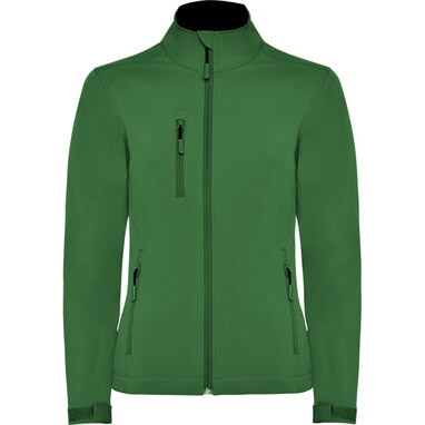 Двухслойная куртка SoftShell бутылочный зеленый  размер S - SS64370156- Фото №1