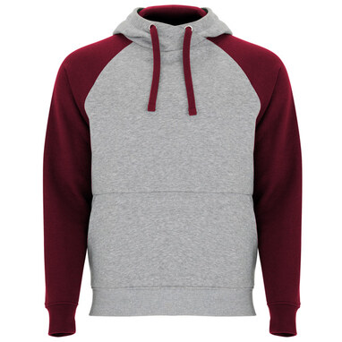 BADET Двоколірна худі унісекс сірий, гранатовий  розмір S - SU1058015857- Фото №1