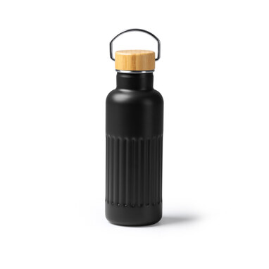 Термопляшка з переробленої нержавіючої сталі чорний - BI1793S102- Фото №1