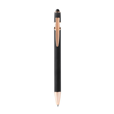 Металева кулькова ручка Soft-touch чорний - BL1341TA02- Фото №1