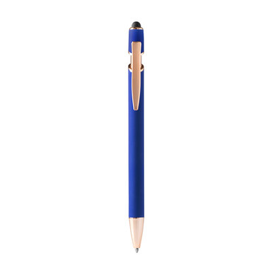 Металева кулькова ручка Soft-touch синій - BL1341TA05- Фото №1