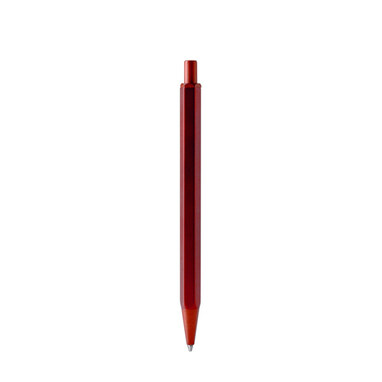Шестигранная шариковая ручка с металлическим корпусом красный - BL1601TA60- Фото №1