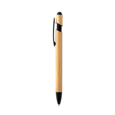 Шариковая ручка с корпусом и кнопкой из бамбука черный - BL1898S102- Фото №1