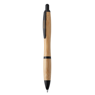 Шариковая ручка из бамбука с кнопкой черный - HW8031S102- Фото №1