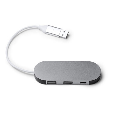 USB-порт з переробленого алюмінію срібний - IA1202S1251- Фото №1 USB-порт з переробленого алюмінію срібний - IA1202S1251- Фото №1