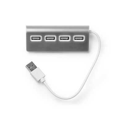 USB-порт з алюмінієвою структурою, двокольоровим покриттям і білим кабелем срібний - IA3033S1251- Фото №1 USB-порт з алюмінієвою структурою, двокольоровим покриттям і білим кабелем срібний - IA3033S1251- Фото №1