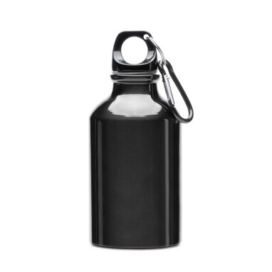 Алюминиевая бутылка с карабином черный - MD4004S102- Фото №1 Алюминиевая бутылка с карабином черный - MD4004S102- Фото №1