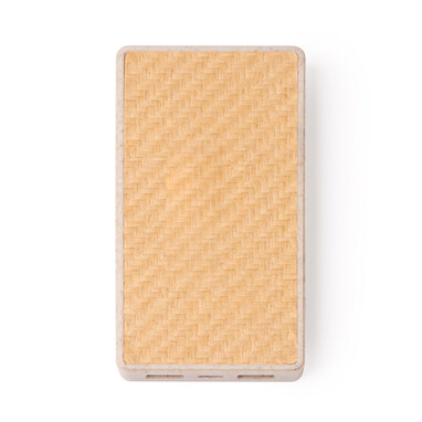 Power bank із корпусу з пшеничного волокна та основи з натурального волокна бежевий - PB1490S129- Фото №1