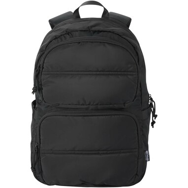 Рюкзак Puffer для ноутбука с диагональю экрана 15,6 дюйма объемом 18 л, изготовленный из переработанных материалов сплошной черный - 13011490- Фото №2 Рюкзак Puffer для ноутбука с диагональю экрана 15,6 дюйма объемом 18 л, изготовленный из переработанных материалов сплошной черный - 13011490- Фото №2