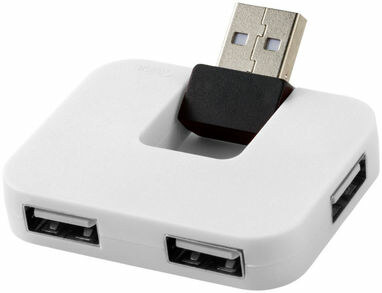 Хаб USB Gaia білий - 12359801- Фото №1 Хаб USB Gaia білий - 12359801- Фото №1