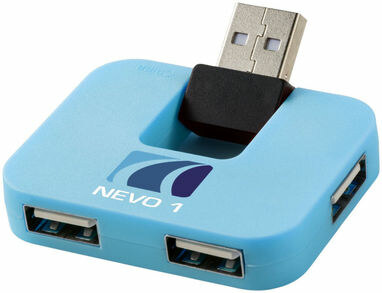 Хаб USB Gaia синій - 12359802- Фото №2 Хаб USB Gaia синій - 12359802- Фото №2