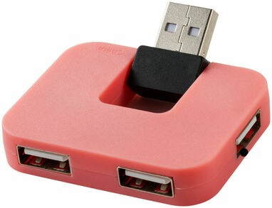 Хаб USB Gaia рожевий - 12359804- Фото №1 Хаб USB Gaia рожевий - 12359804- Фото №1