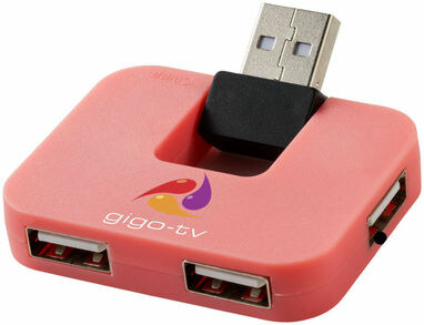 Хаб USB Gaia рожевий - 12359804- Фото №2 Хаб USB Gaia рожевий - 12359804- Фото №2