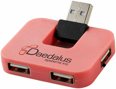 Хаб USB Gaia рожевий - 12359804- Фото №3 Хаб USB Gaia рожевий - 12359804- Фото №3