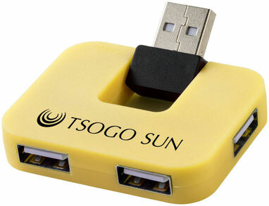 Хаб USB Gaia жовтий - 12359805- Фото №3 Хаб USB Gaia жовтий - 12359805- Фото №3