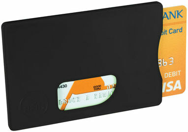 Захисний RFID чохол для кредитних карт суцільний чорний - 13422600- Фото №1