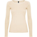 Напівприталена футболка з довгими рукавами та горловиною з тонкою окантовкою