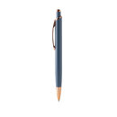 Шариковая ручка с матовой металлической структурой и деталями из медной отделки
