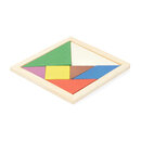 Пазл Tangram з 7-ми дерев'яних кольорових частин