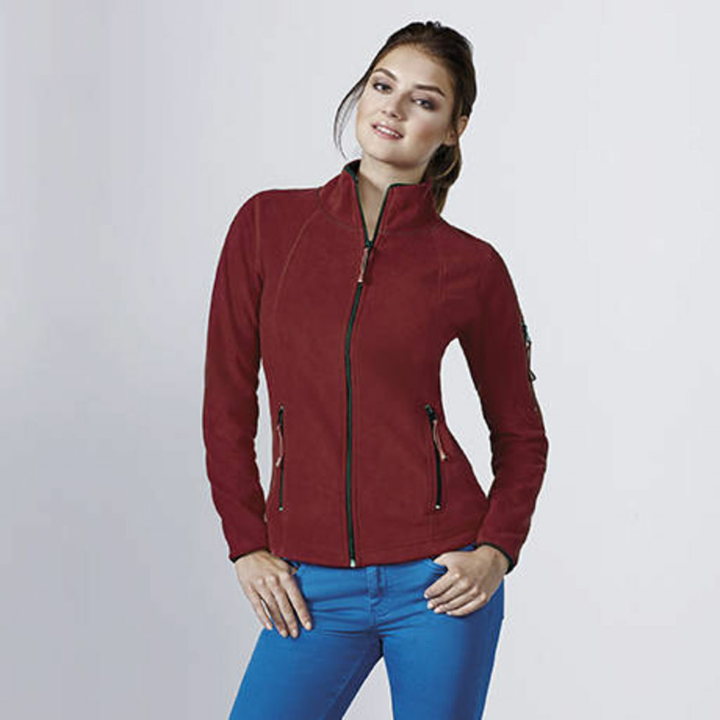 LUCIANE WOMAN Флисовая кофта с высоким воротом зеленый армейский  размер M - SM11960215- Фото №2