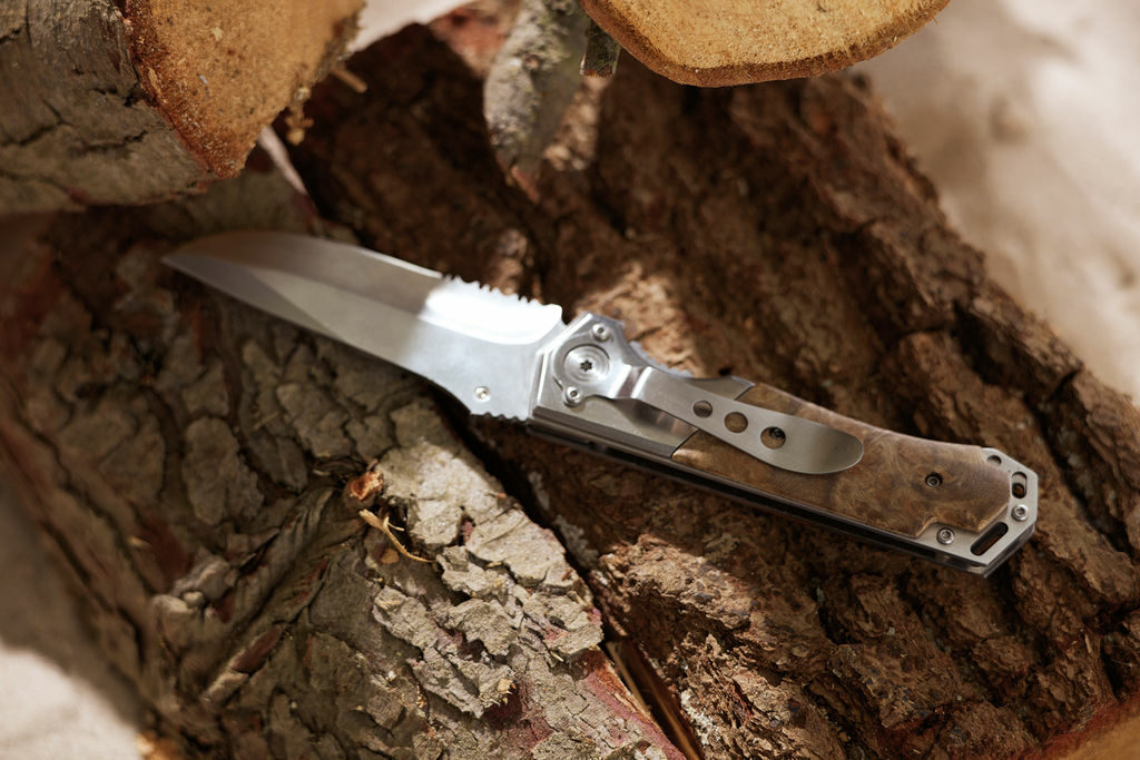 Нож складной HUNTER коричневый, серебристый - 56-0301006- Фото №4