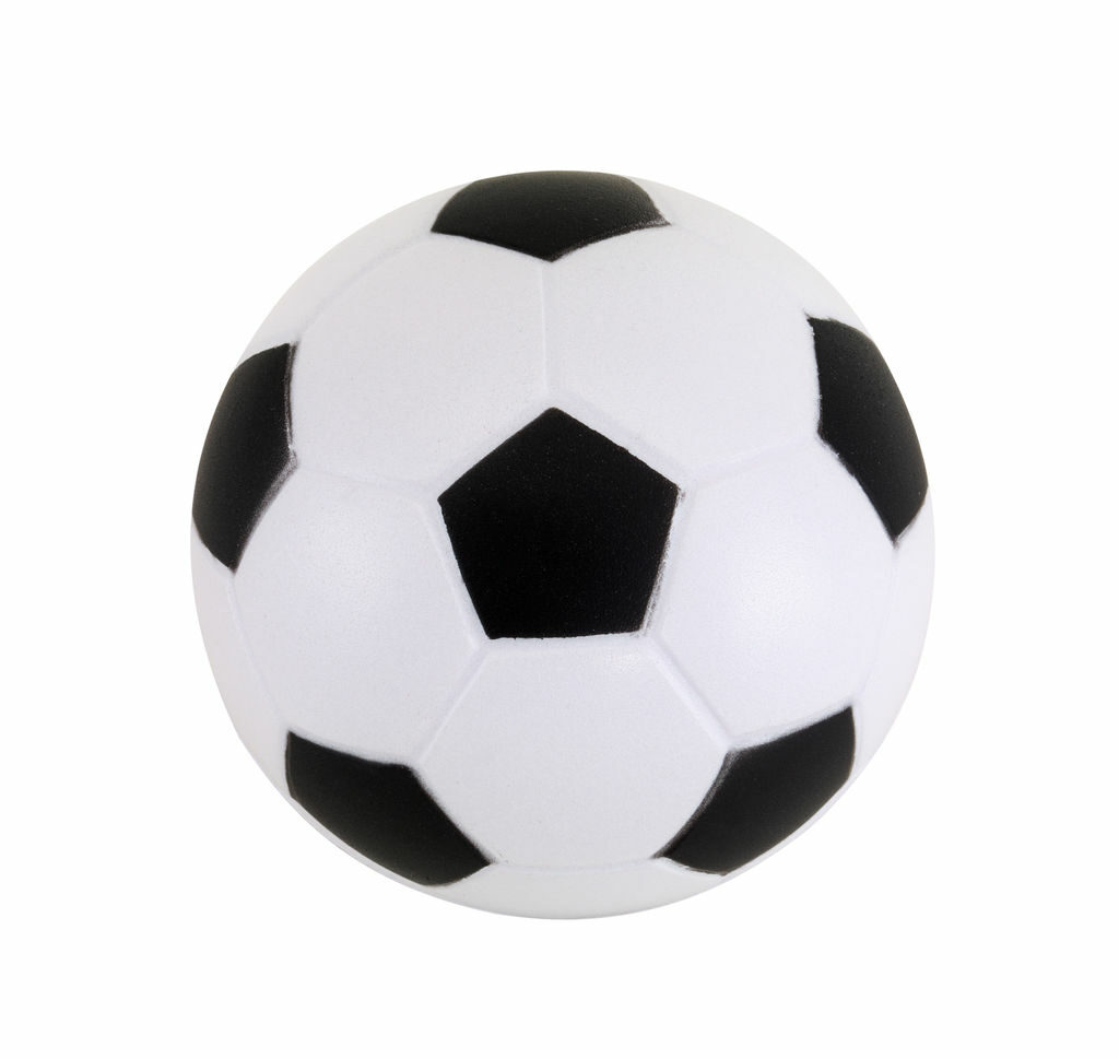 Антистрес-м'ячик KICK OFF чорний, білий - 56-0402127- Фото №1
