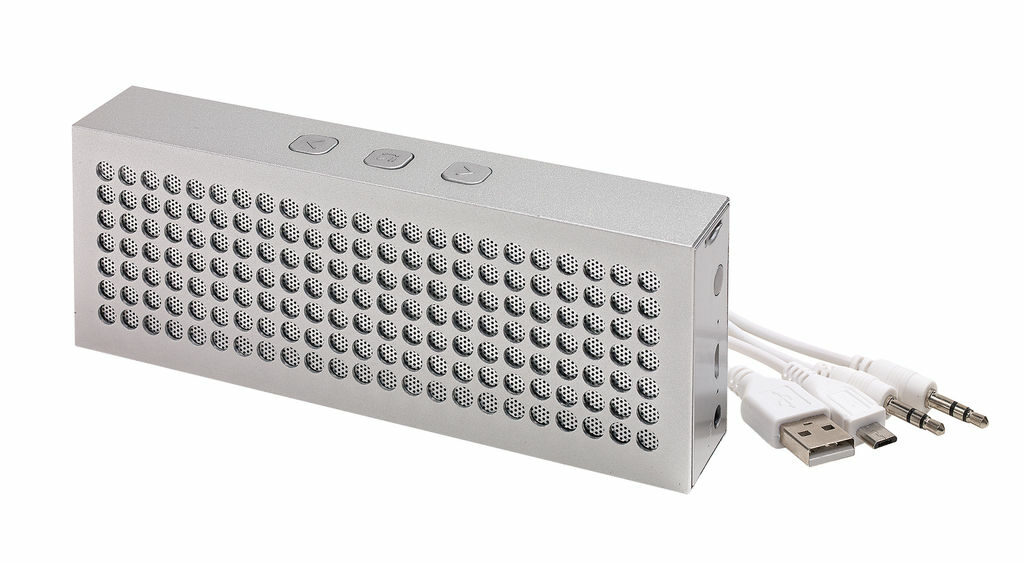 Динамик Bluetooth BRICK серебристый - 56-0406256- Фото №1