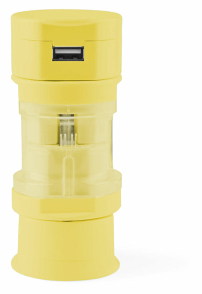 Адаптер для розетки Tribox желтый - AP741480-02- Фото №1