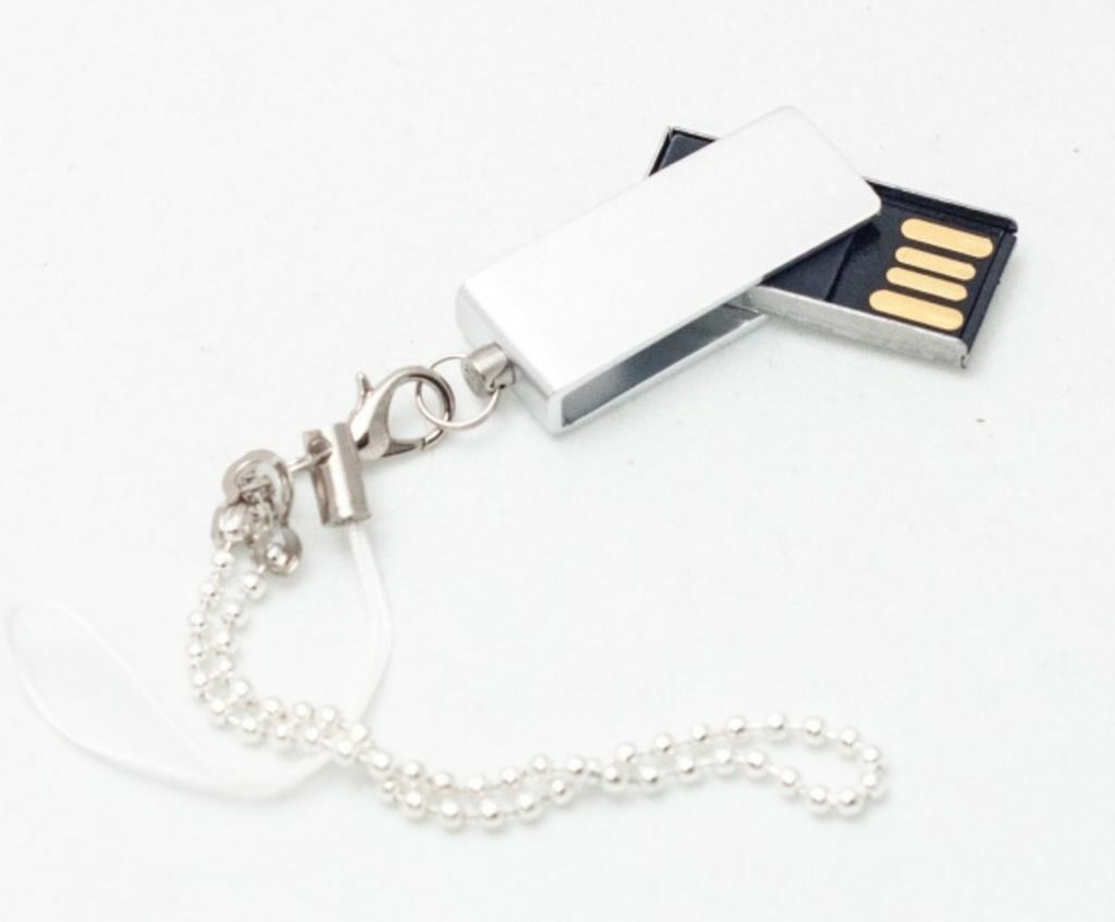 Міні-флешка з ланцюжком 8 Gb, срібляста, металева - 170715-17-8- Фото №2 Міні-флешка з ланцюжком 8 Gb, срібляста, металева - 170715-17-8- Фото №2