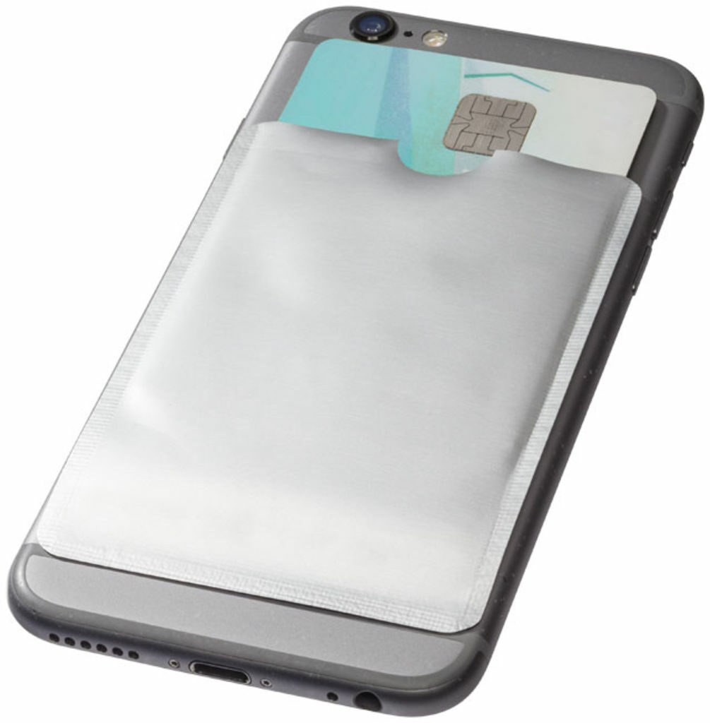Гаманець для карт з RFID-чіпом для смартфона срібний - 13424601- Фото №1
